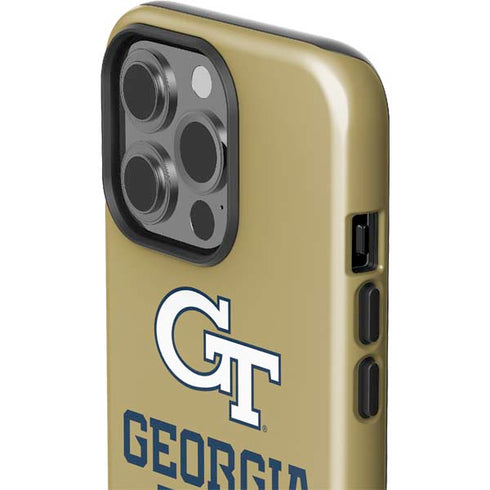 Georgia Institute of Technology Gold LogoType GT iPhone 15 Pro Impact Case